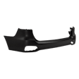 Rear, Upper Primed Bumper Cover, Without Parking Aid Sensor Holes