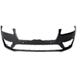 Front Primed Bumper Cover, For Models with Active Park Assist Sensor Holes