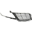 Passenger Side Grille Assembly, Chrome Shell and Insert, Grille, CAPA Certified