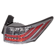 Passenger Side, Outer Tail Light, without Bulb, Halogen, Red Lens, Base Model, 4 Cyl., 1.8L Engine, CAPA CERTIFIED