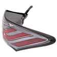 Passenger Side, Outer Tail Light, without Bulb, Halogen, Red Lens, Base Model, 4 Cyl., 1.8L Engine, CAPA CERTIFIED