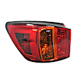 Driver Side, Outer Tail Light, with Bulb, LED, Red Lens, Base Model, CAPA CERTIFIED
