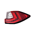 Passenger Side, Outer Tail Light, with Bulb, LED, Premium type, 6 Cyl., 3.5L Engine, CAPA CERTIFIED