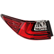 Driver Side, Outer Tail Light, LED, with Bulb(s), Mounts on Body