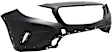 Front Primed Bumper Cover, With Headlight Washer Holes