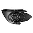 Front, Passenger Side Fog Light Cover, Black