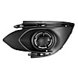 Front, Driver Side Fog Light Cover, Black