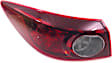 Driver Side, Outer Tail Light, with Bulb, Halogen, Red Lens, Sedan, Mexico Built Vehicle, CAPA CERTIFIED