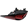 Passenger Side, Outer Tail Light, with Bulb, Halogen, Red Lens, CAPA CERTIFIED