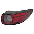 Passenger Side, Outer Tail Light, with Bulb, Halogen, Red Lens, CAPA CERTIFIED