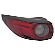 Driver Side, Outer Tail Light, with Bulb, Halogen, Red Lens, CAPA CERTIFIED