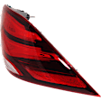 Passenger Side, Outer Tail Light, with Bulb, Halogen, Clear and Red Lens, CAPA CERTIFIED
