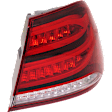 Passenger Side, Outer Tail Light, with Bulb, Halogen, Clear and Red Lens, CAPA CERTIFIED