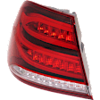 Driver Side, Outer Tail Light, with Bulb, Halogen, Clear and Red Lens