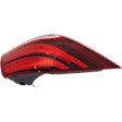 Driver Side, Outer Tail Light, with Bulb, Halogen, Clear and Red Lens