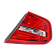 Passenger Side, Inner Tail Light, with Bulb, LED, Clear and Red Lens, 4 Cyl., 2.0L Engine, CAPA CERTIFIED