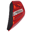 Passenger Side, Inner Tail Light, with Bulb, LED, Clear and Red Lens, 4 Cyl., 2.0L Engine, CAPA CERTIFIED