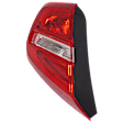 Driver Side, Inner Tail Light, With bulb(s), LED, Clear and Red Lens, 4 Cyl., 2.0L Engine, CAPA CERTIFIED