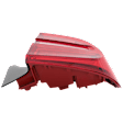 Passenger Side, Outer Tail Light, with Bulb, LED, Clear and Red Lens