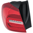 Driver Side, Outer Tail Light, with Bulb, LED, Clear and Red Lens