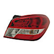 Passenger Side Tail Light, with Bulb, Halogen, Clear and Red Lens, CAPA CERTIFIED