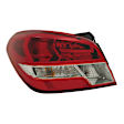 Driver Side Tail Light, with Bulb, Halogen, Clear and Red Lens, CAPA CERTIFIED