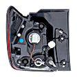 Passenger Side, Outer LED Tail Light, With bulb(s), Clear & Red Lens, CAPA Certified