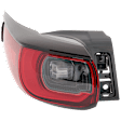 Driver Side, Outer LED Tail Light, With bulb(s), Clear & Red Lens, CAPA Certified
