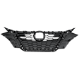 Center Grille, Black Shell with Chrome Insert, 4 Cyl., 2.0L Engine, For Models without Front View Camera