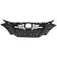 Center Grille, Black Shell with Chrome Insert, 4 Cyl., 2.0L Engine, For Models without Front View Camera, CAPA CERTIFIED