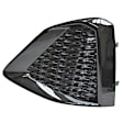 Front, Driver Side Fog Light Cover, Black