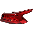 Passenger Side, Outer Tail Light, with Bulb, Halogen, Clear and Red Lens, 6 Cyl., 3.5L Engine, CAPA CERTIFIED