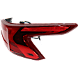 Passenger Side, Outer Tail Light, with Bulb, Halogen, Clear and Red Lens, 6 Cyl., 3.5L Engine, CAPA CERTIFIED