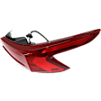 Passenger Side, Outer Tail Light, with Bulb, Halogen, Clear and Red Lens, 6 Cyl., 3.5L Engine, CAPA CERTIFIED