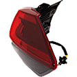 Passenger Side, Outer Tail Light, with Bulb, Halogen, Clear and Red Lens, CAPA CERTIFIED