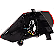 Passenger Side, Outer Tail Light, with Bulb, Halogen, Clear and Red Lens, CAPA CERTIFIED