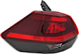 Driver Side, Outer Tail Light, with Bulb, Halogen, Clear and Red Lens, CAPA CERTIFIED