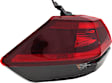 Driver Side, Outer Tail Light, with Bulb, Halogen, Clear and Red Lens, CAPA CERTIFIED