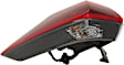 Driver Side, Outer Tail Light, with Bulb, Halogen, Clear and Red Lens, CAPA CERTIFIED