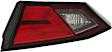 Passenger Side, Inner Tail Light, with Bulb, Halogen, Clear and Red Lens