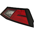 Driver Side, Inner Tail Light, with Bulb, Halogen, Clear and Red Lens, CAPA CERTIFIED