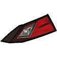 Driver Side, Inner Tail Light, with Bulb, Halogen, Clear and Red Lens, CAPA CERTIFIED