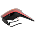 Driver Side, Outer Tail Light, with Bulb, Halogen, Clear and Red Lens, CAPA Certified