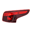 Passenger Side, Outer Tail Light, with Bulb, Halogen, Red Lens, 4 Cyl., 2.0L Engine, CAPA CERTIFIED