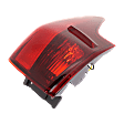 Passenger Side, Outer Tail Light, with Bulb, Halogen, Red Lens, 4 Cyl., 2.0L Engine, CAPA CERTIFIED