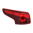 Driver Side, Outer Tail Light, with Bulb, Halogen, Red Lens, 4 Cyl., 2.0L Engine, CAPA CERTIFIED