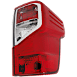 Passenger Side Tail Light, with Bulb, Halogen, Clear and Red Lens, CAPA CERTIFIED