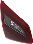 Driver Side, Inner Tail Light, With bulb(s), Halogen, Clear Red Lens, Black Interior, CAPA CERTIFIED