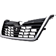 Grille, Painted Silver Shell with Textured Black Insert, 4 Cyl., 2.5L Engine, CAPA CERTIFIED