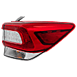 Passenger Side, Outer Tail Light, with Bulb, Halogen, Clear and Red Lens, 4 Cyl., 2.0L Engine, CAPA CERTIFIED